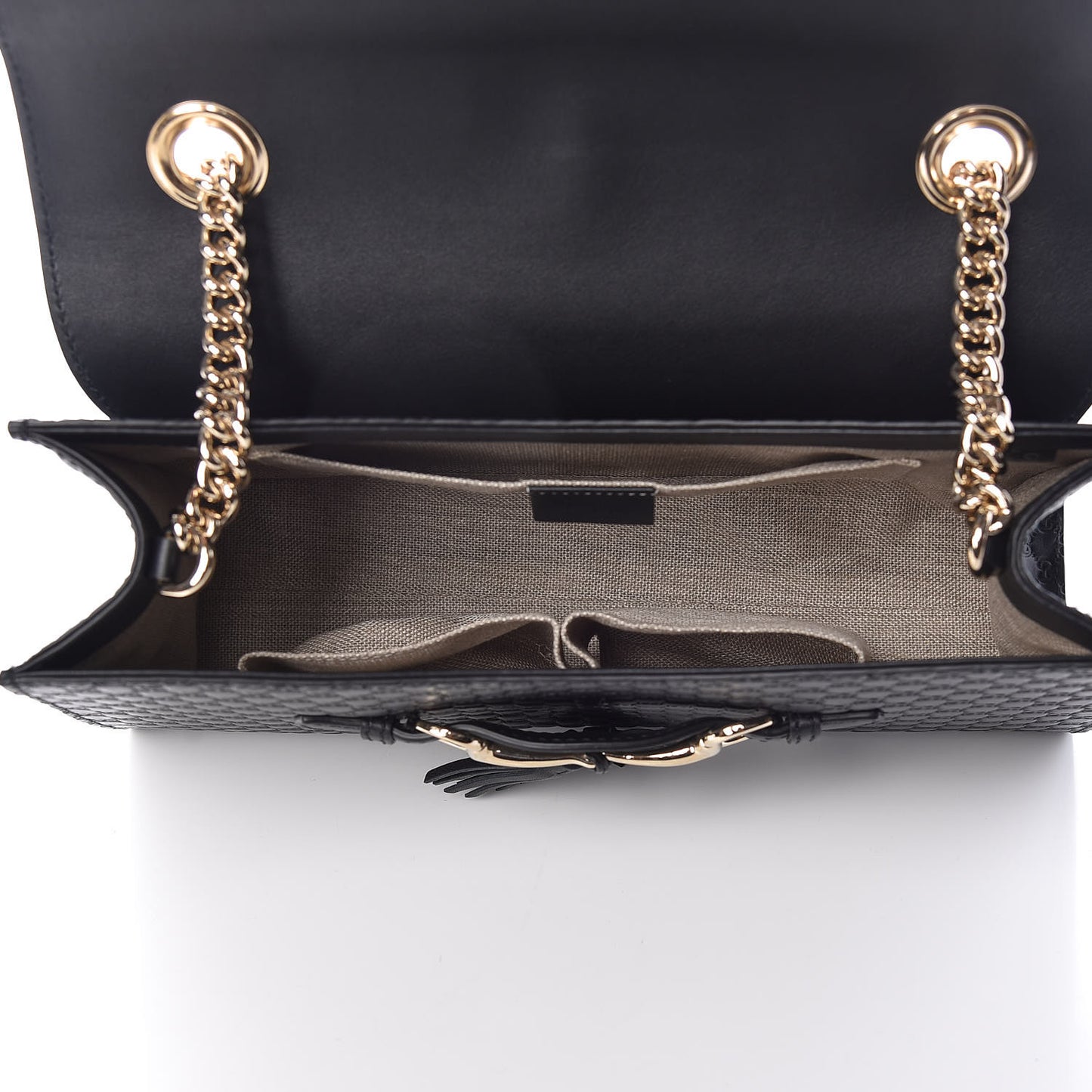 Microguccissima Medium Emily Chain Shoulder Bag Black