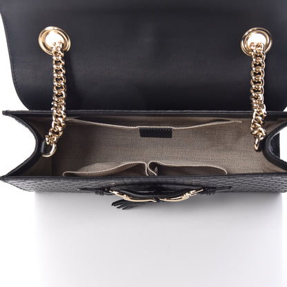 Gucci Microguccissima Medium Emily Chain Shoulder Bag Black 5 of 9