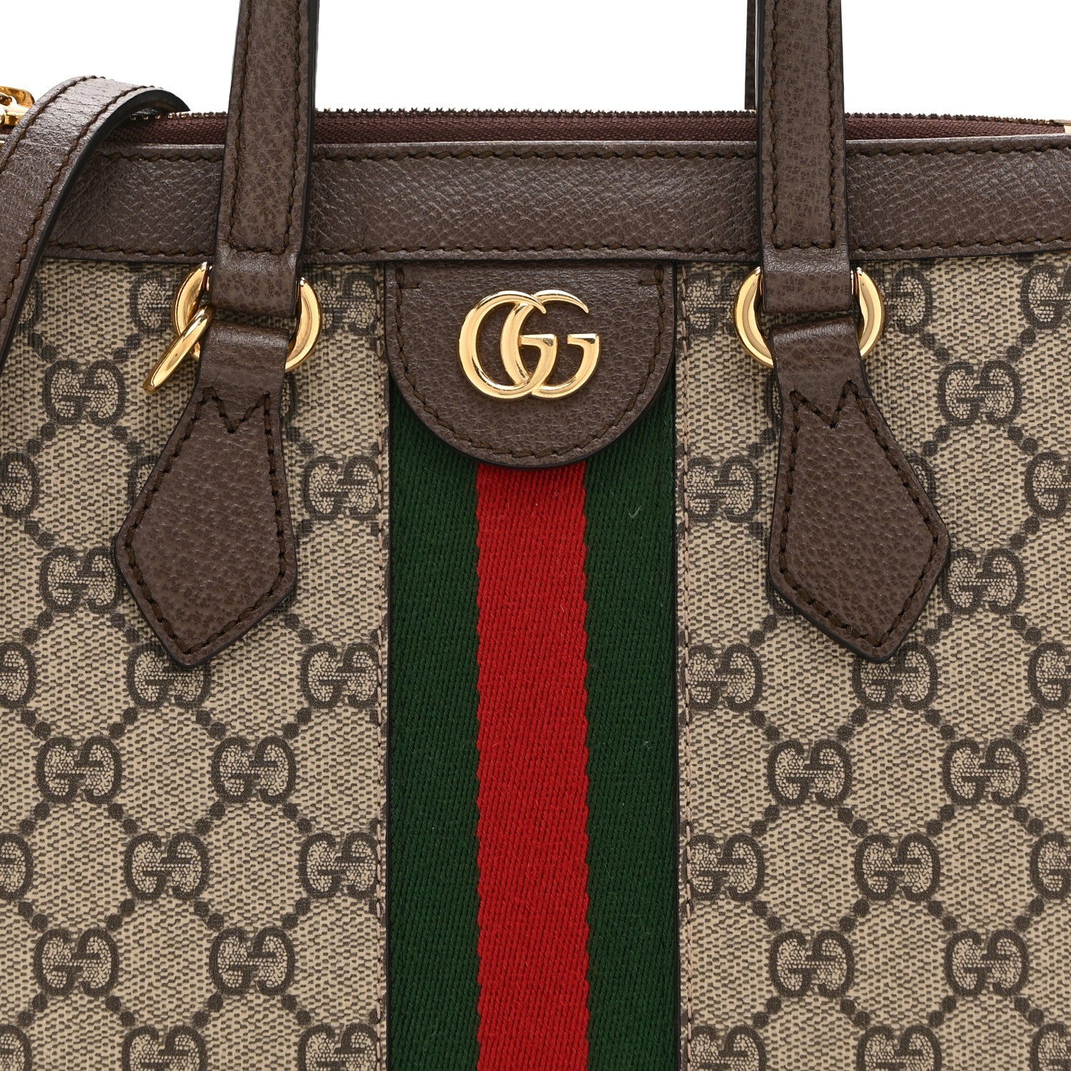 Gucci GG Supreme Monogram Small Ophidia Tote Bag Brown 9 of 11