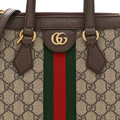 Gucci GG Supreme Monogram Small Ophidia Tote Bag Brown 9 of 11