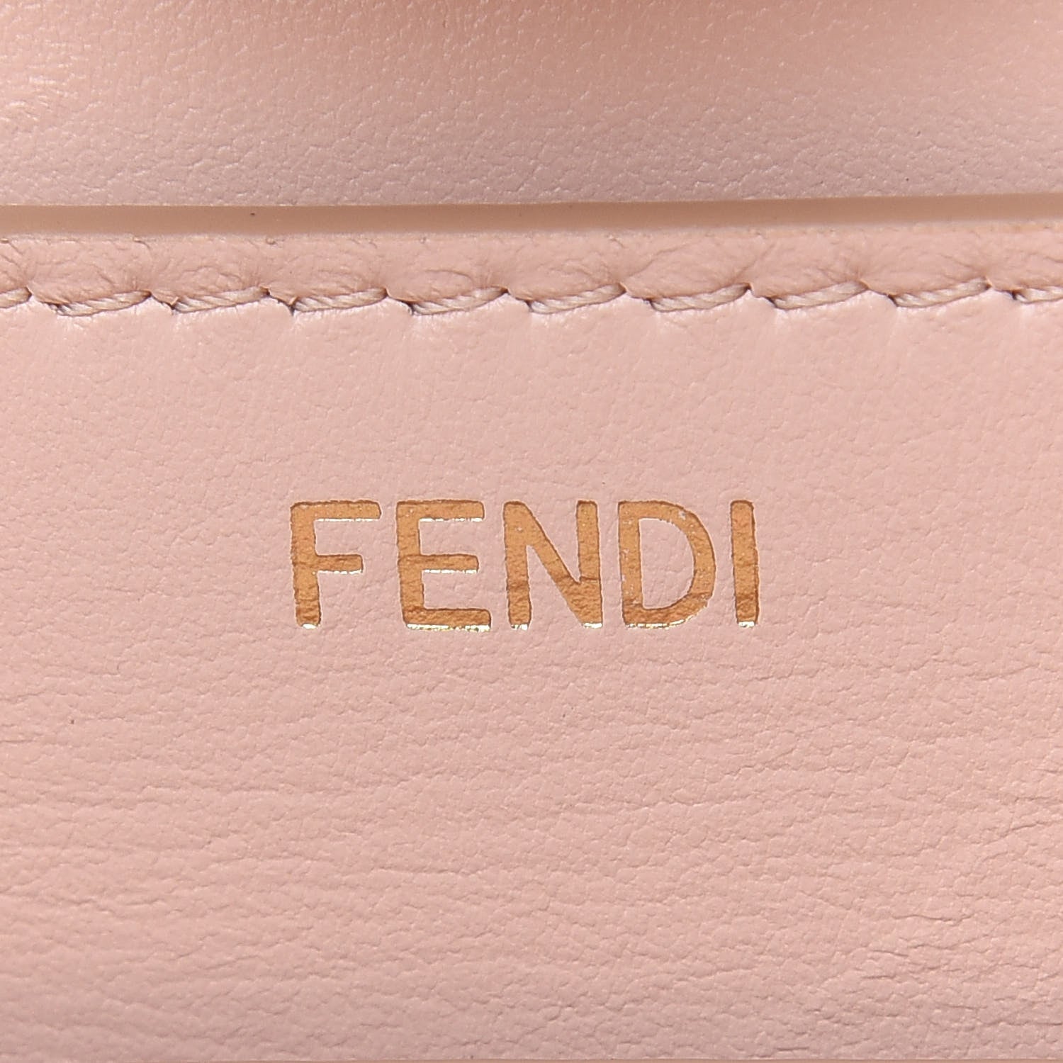 Fendi Vitello Seta Shiny Nappa Medium Peekaboo I SEE U Satchel Black Light Rose 7 of 10