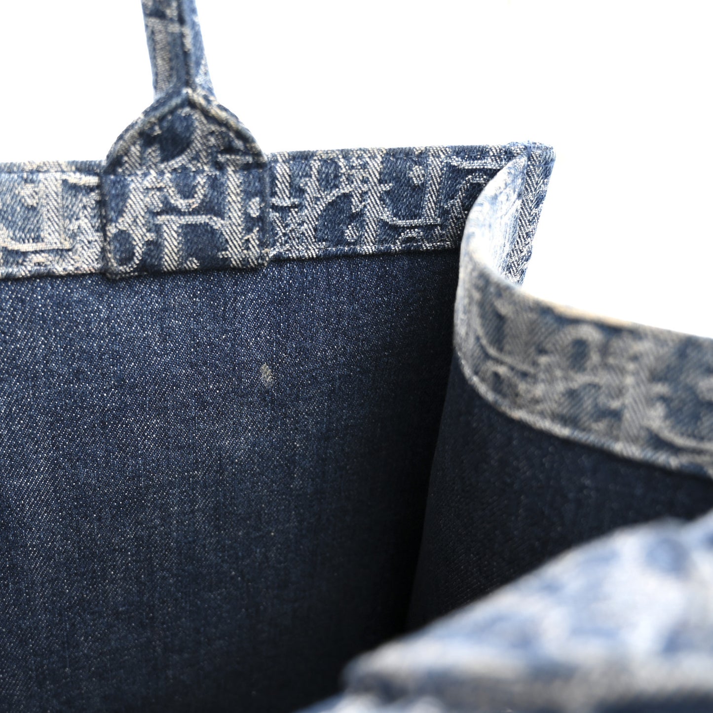 Oblique Denim Medium Book Tote Blue