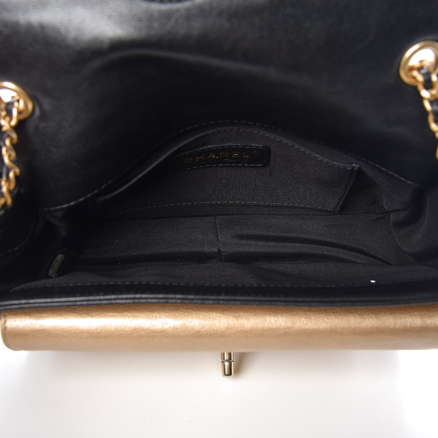 Chanel Lambskin Calfskin Quilted Private Affair Flap Black Gold 5 of 8