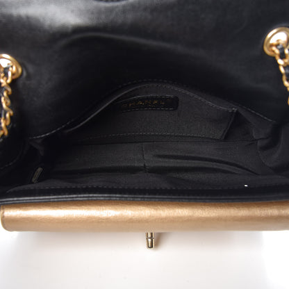 Chanel Lambskin Calfskin Quilted Private Affair Flap Black Gold 5 of 8