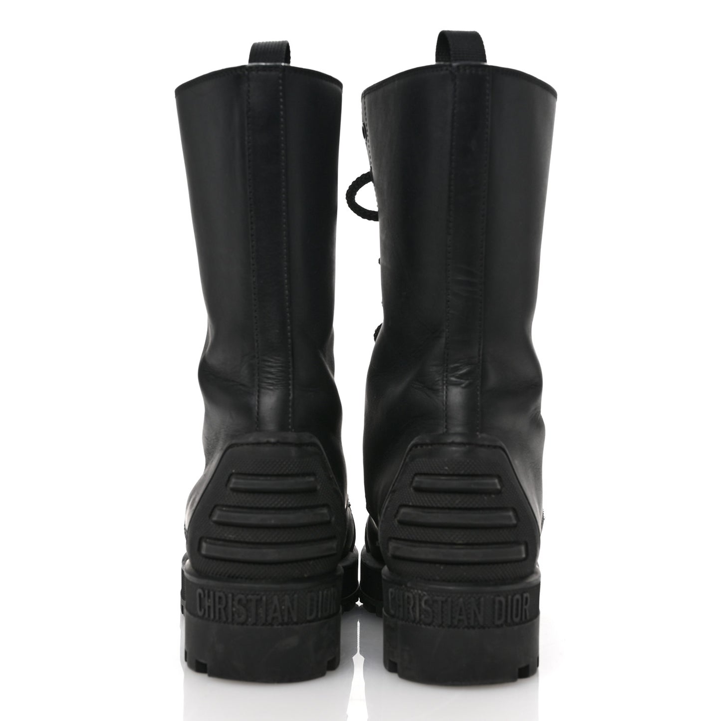 Calfskin Rubber DiorIron Boots 35.5 Black