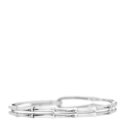 John Hardy Sterling Silver Diamond Bamboo Hook Bangle Bracelet 3 of 4
