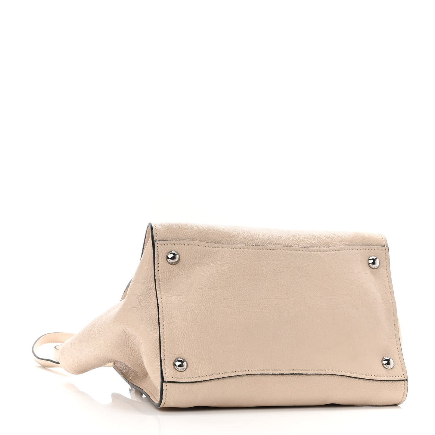 Vitello Daino Double Zip Tote Cammeo