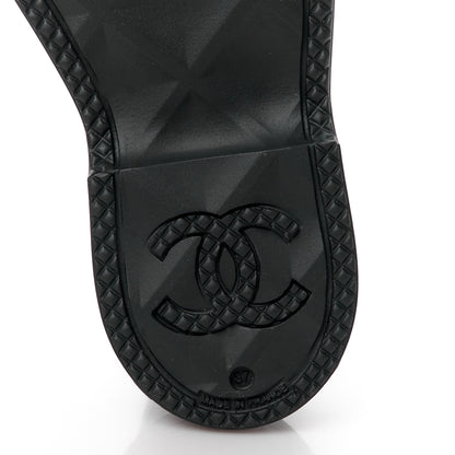 Chanel Rubber CC Short Rain Boots 37 Black 6 of 8