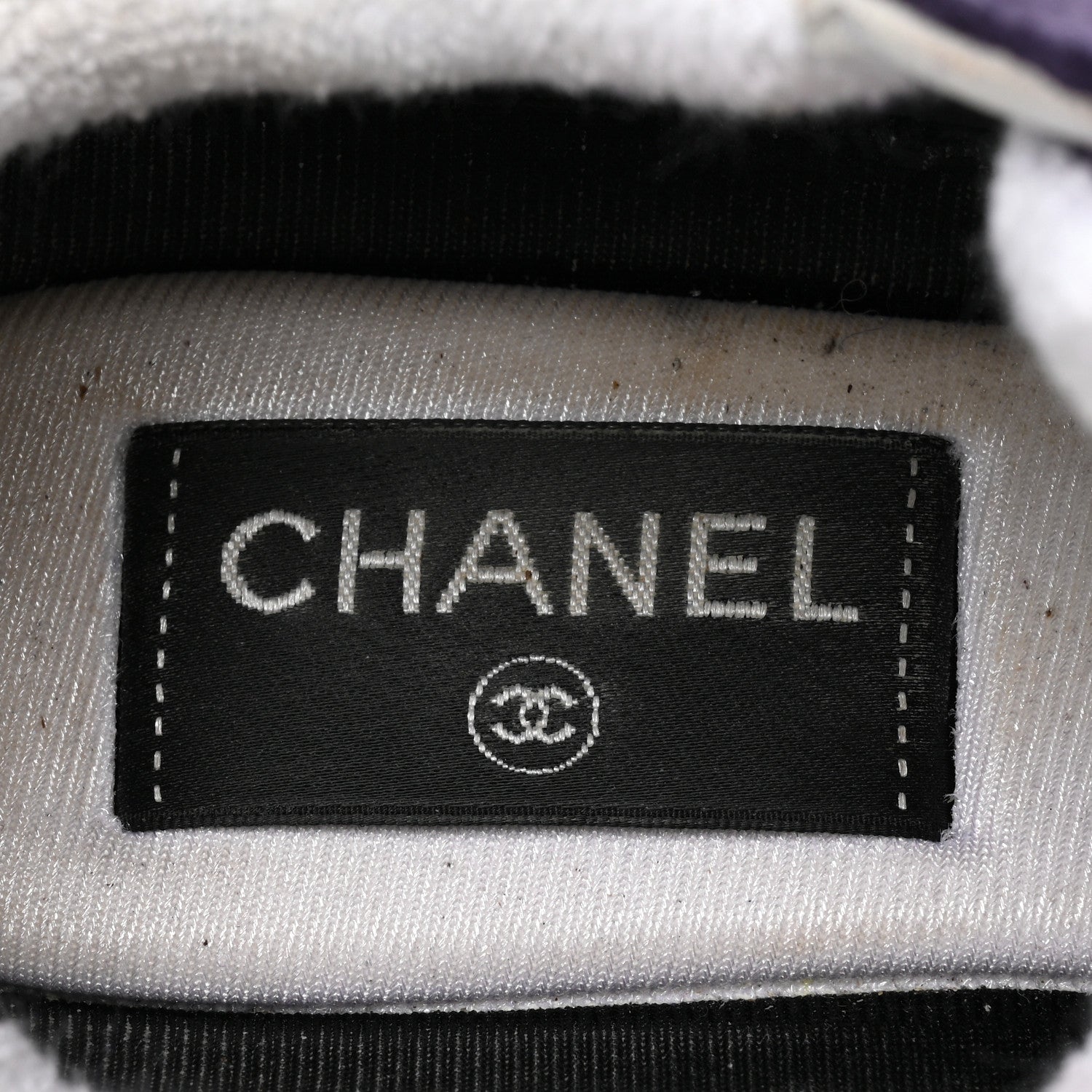 Chanel Suede Tweed Felt CC Sneakers 37 Purple 7 of 12