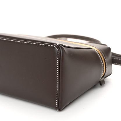 Loro Piana Smooth Calfskin Extra Bag L27 Dark Chocolate Licorice 9 of 10