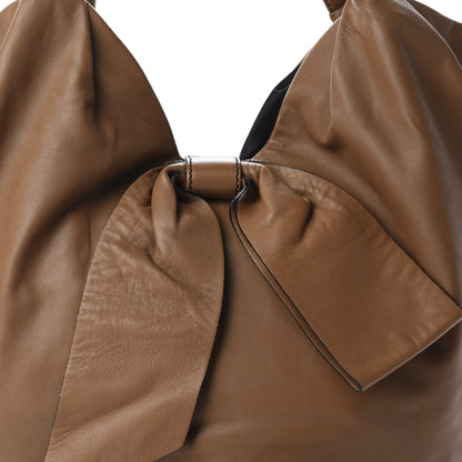 Valentino Garavani Nappa 360 Bow Shoulder Bag Brown 9 of 9