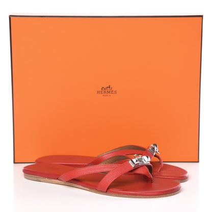 Hermes Epsom Corfou Sandals 36 Rouge 8 of 8