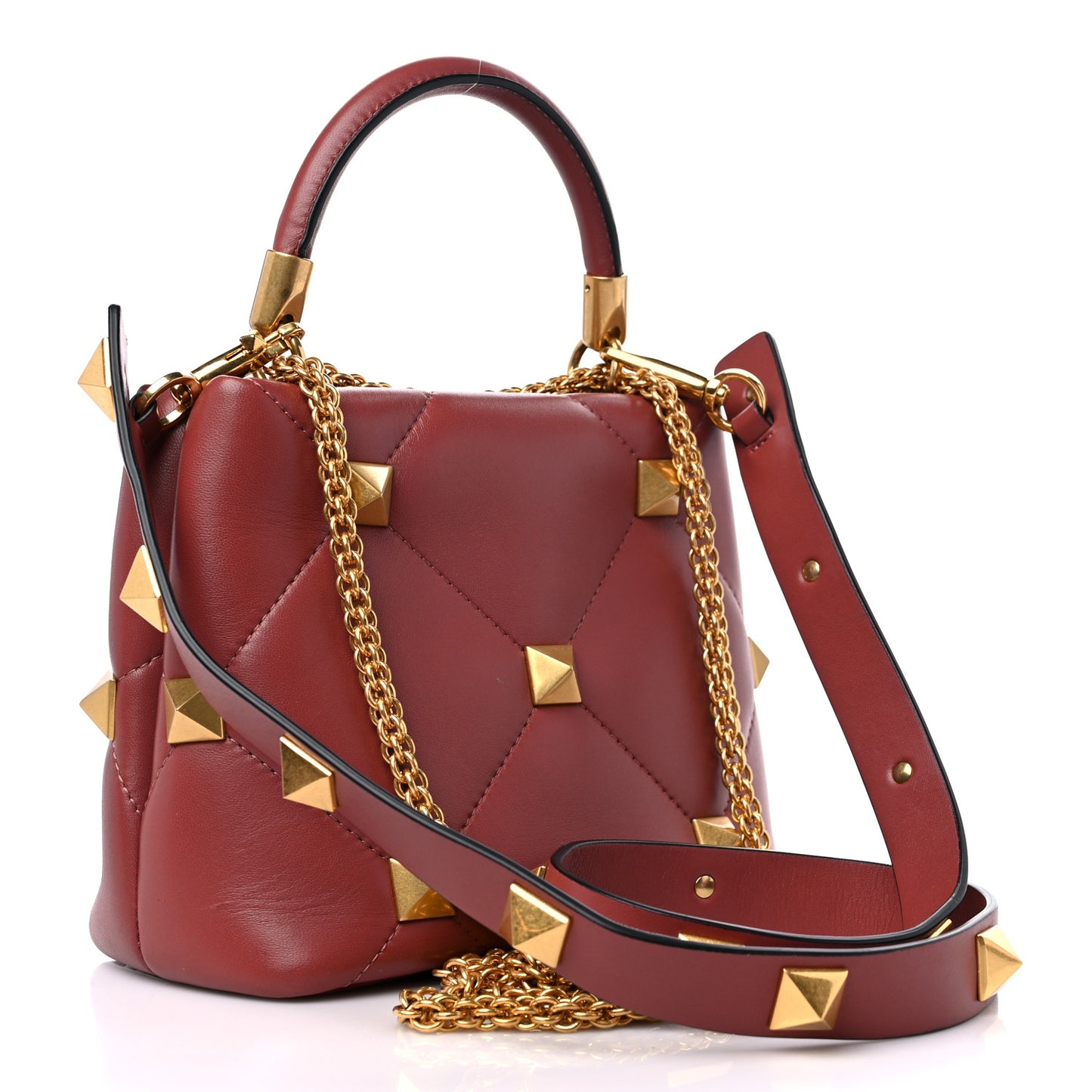 Nappa Small Roman Stud The Handle Bag Gingerbread