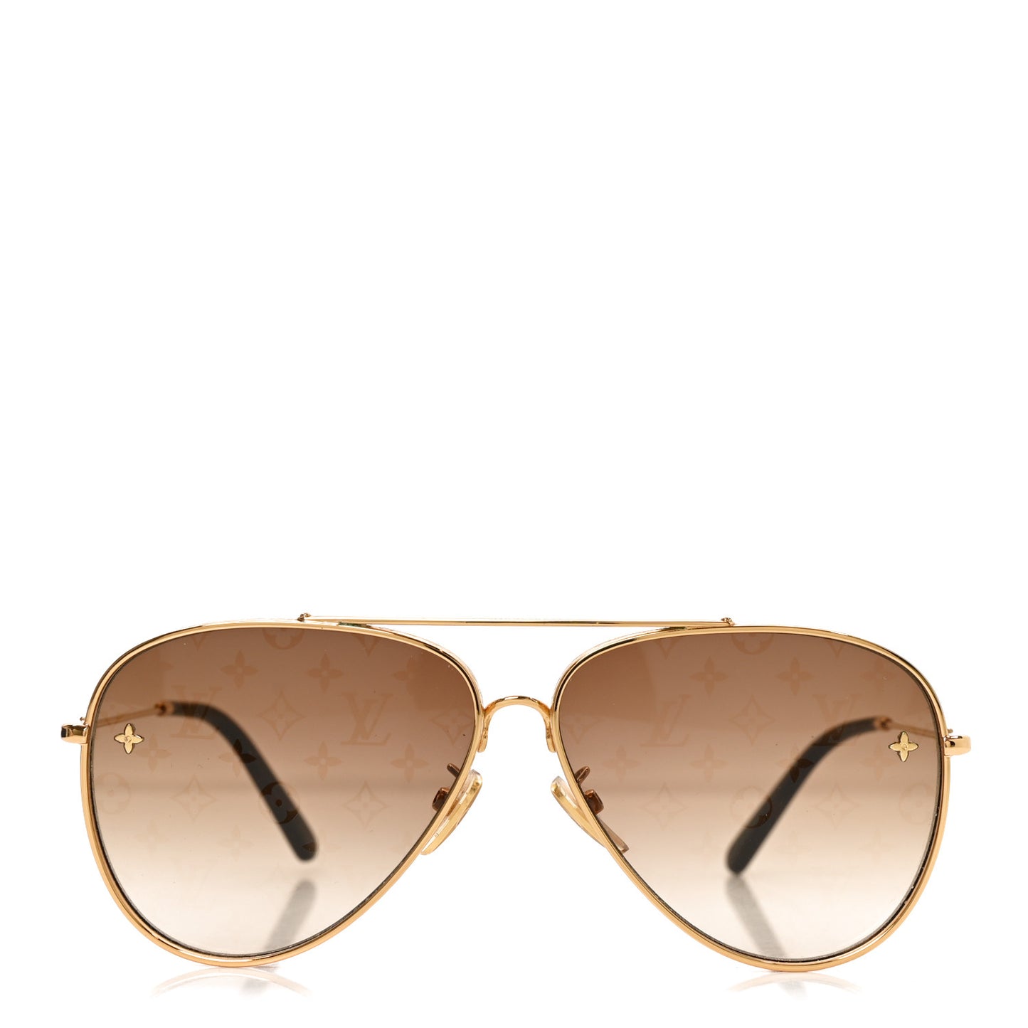 Metal The LV Pilot Sunglasses Z1619U Gradient Brown Monogram