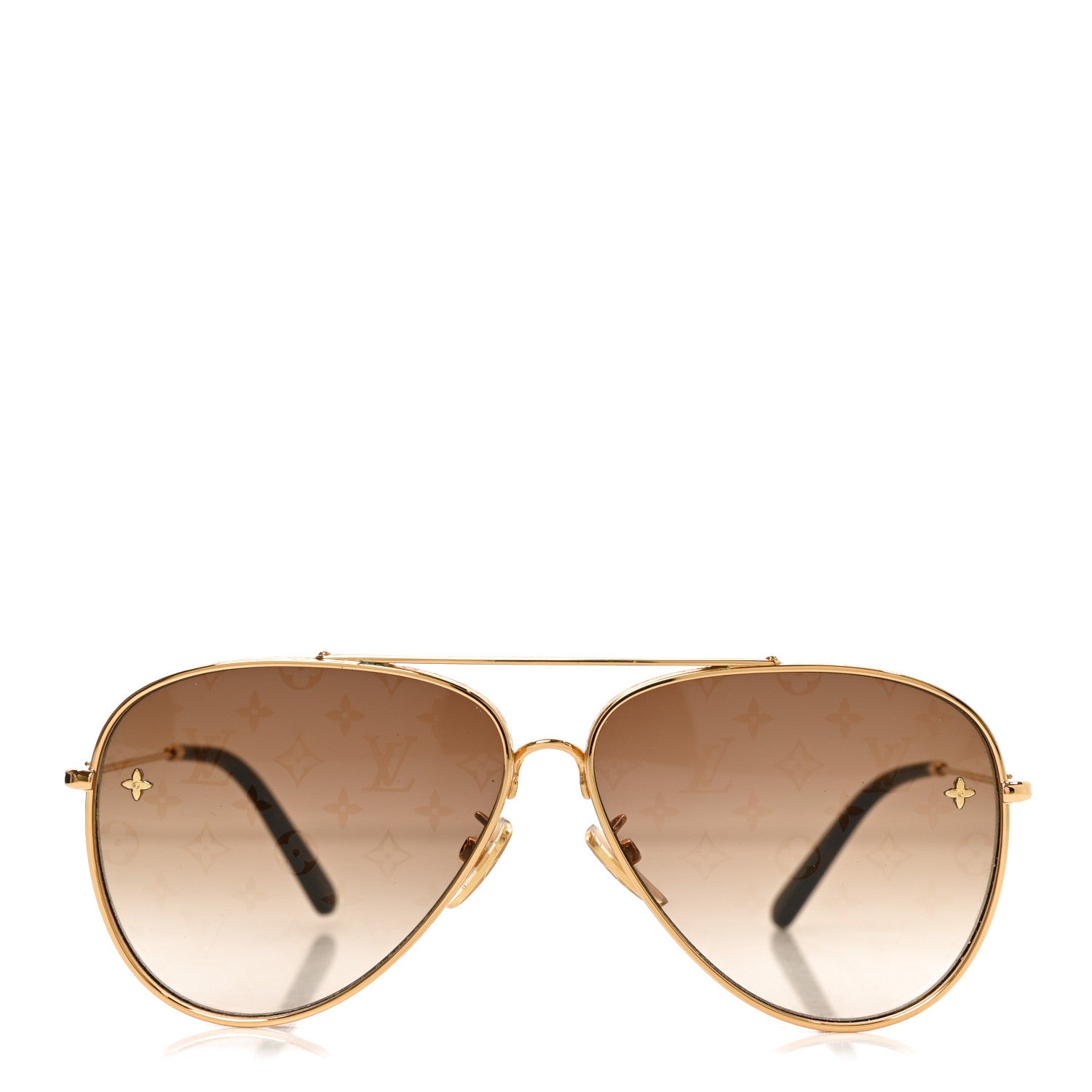 Louis Vuitton Metal The LV Pilot Sunglasses Z1619U Gradient Brown Monogram 2 of 7