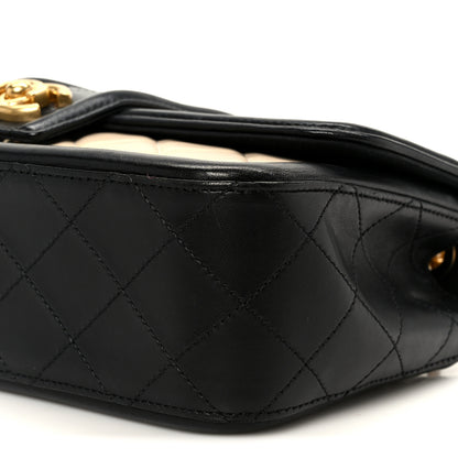 Chanel Lambskin Quilted Medium Elegant CC Flap Beige Black 10 of 11