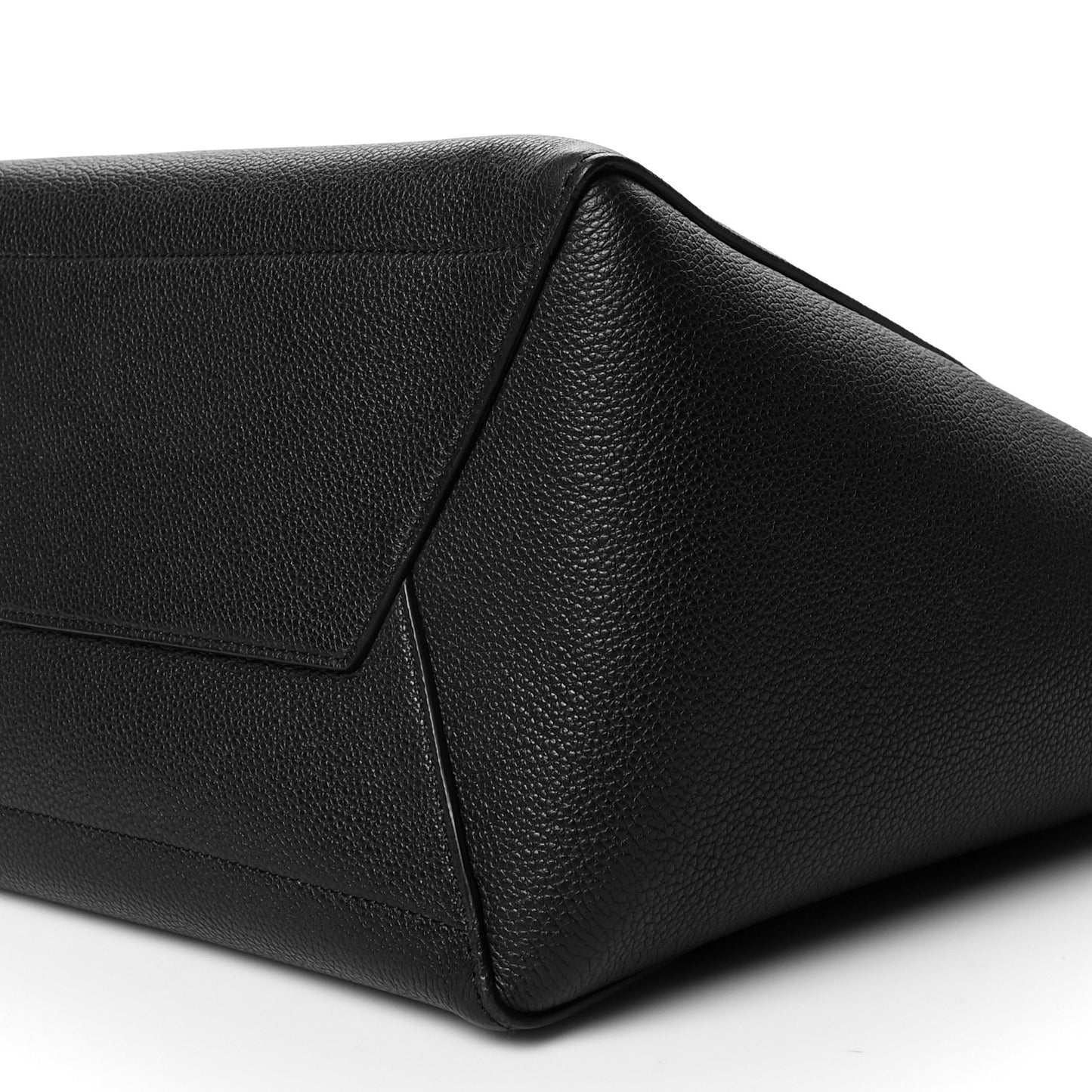 Soft Grained Calfskin Sangle Bucket Bag Black