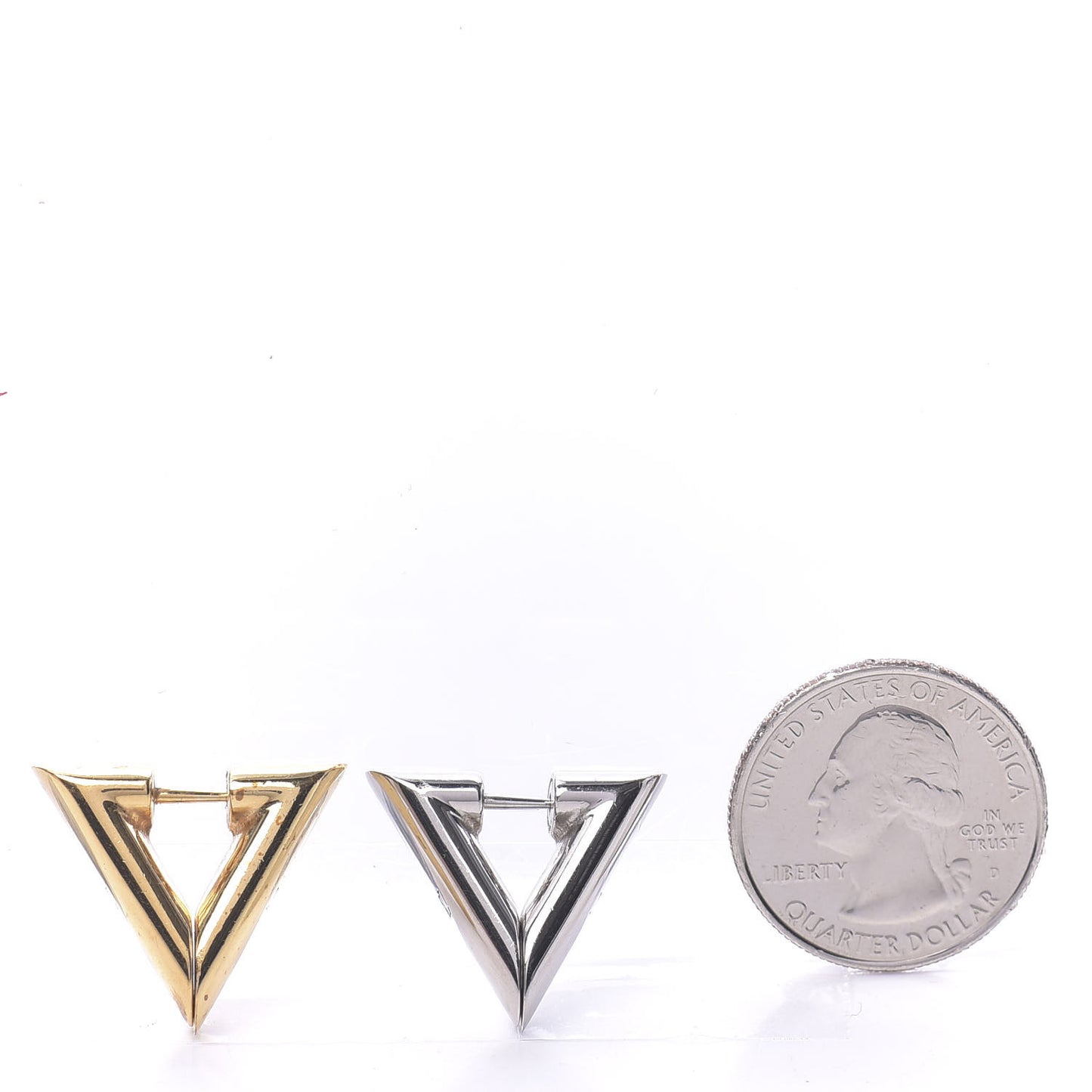 V Earrings Gold Silver