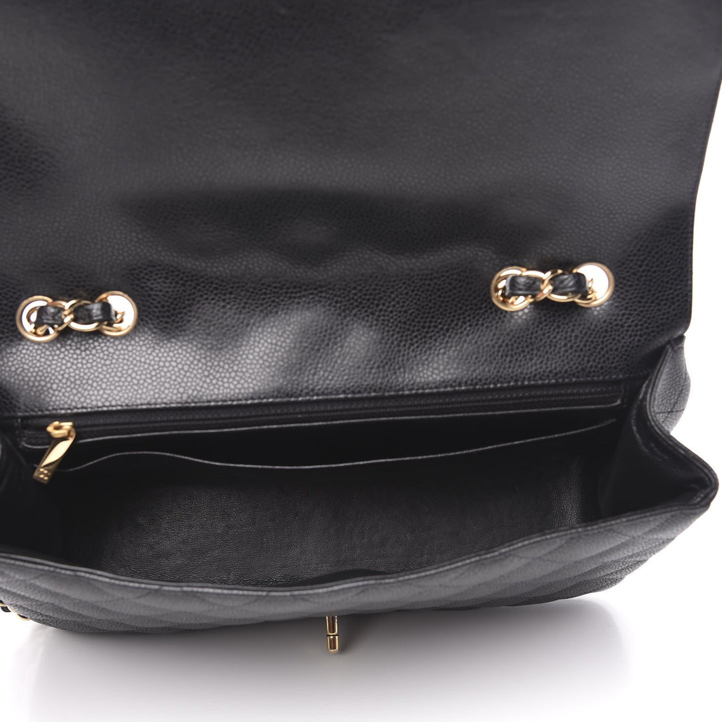 Caviar Quilted Jumbo Single Flap Black