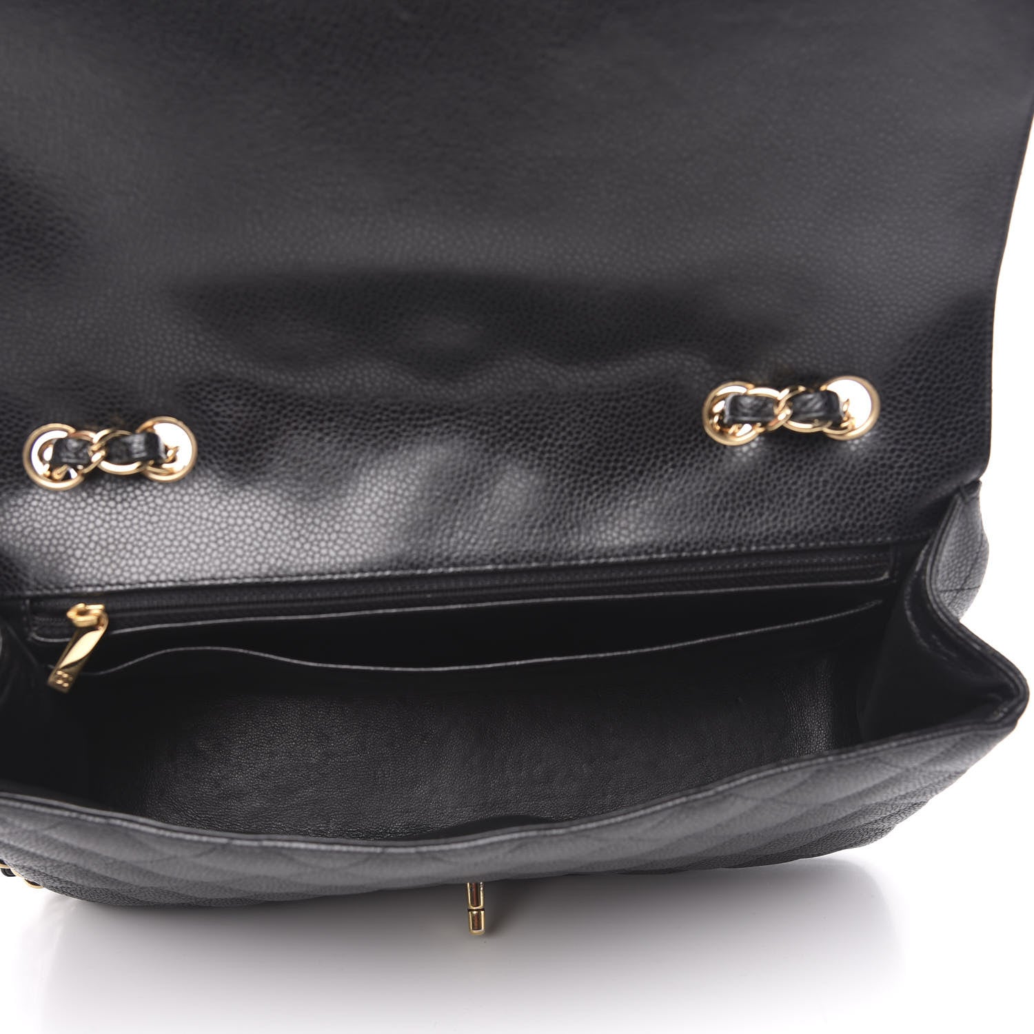 Chanel Caviar Quilted Jumbo Single Flap Black 5 of 12