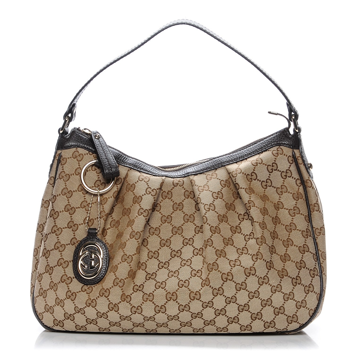 Gucci Monogram Medium Sukey Hobo Dark Brown 1 of 6