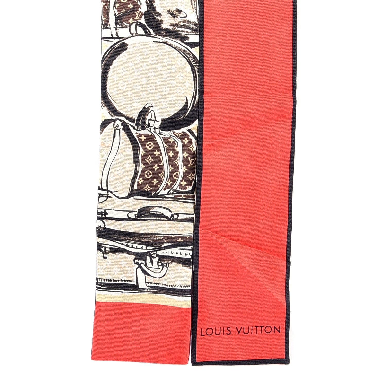 Louis Vuitton Silk Monogram Trunks Bandeau Brown 2 of 3