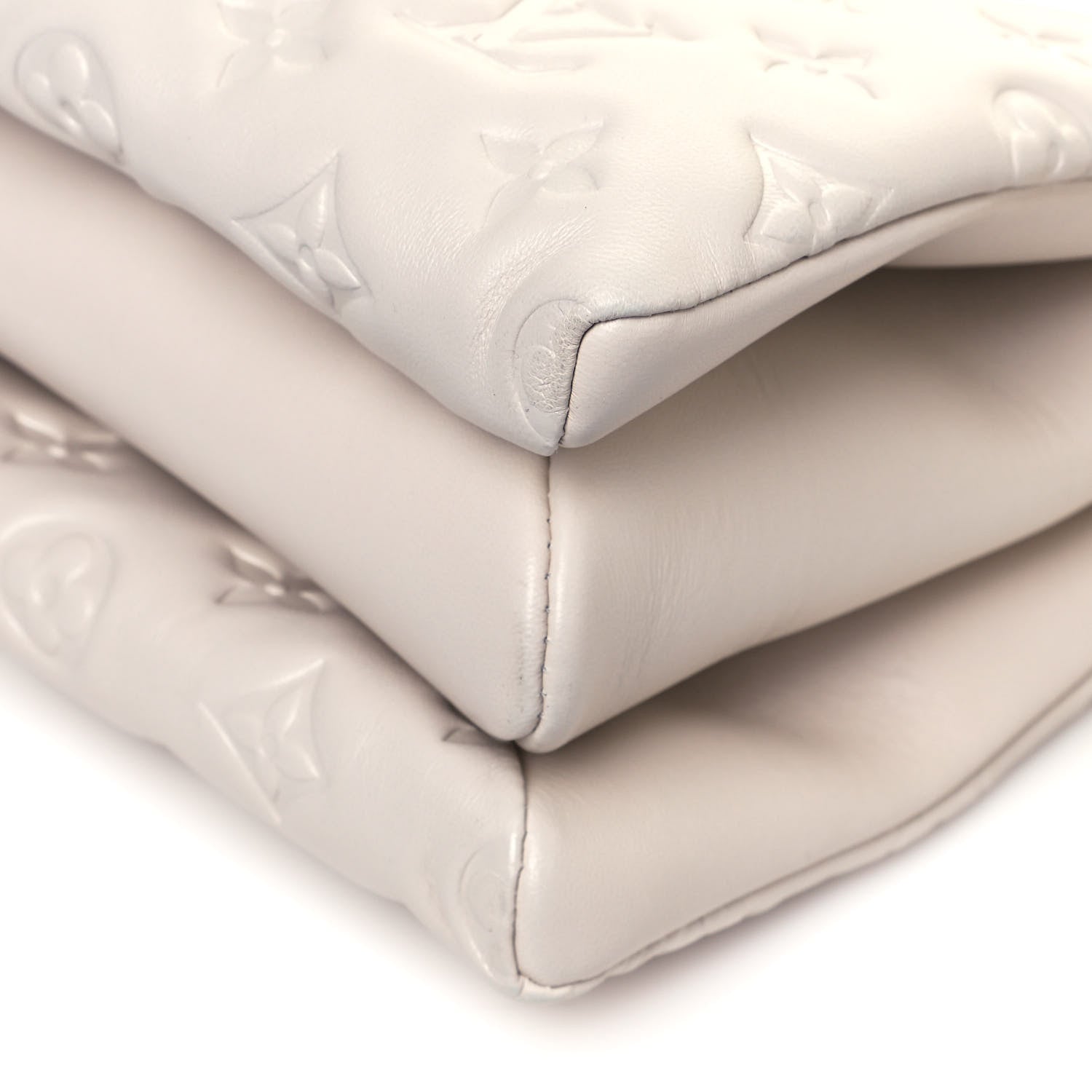 Louis Vuitton Lambskin Embossed Monogram Coussin PM Beige Cream 9 of 11