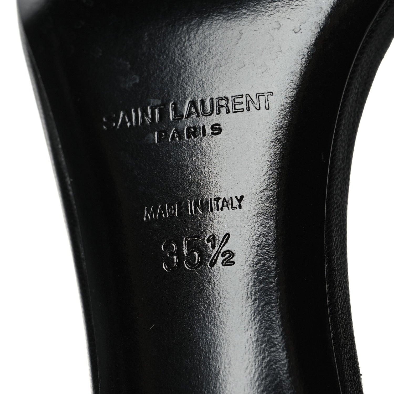 Saint Laurent Calfskin Tripon Amber 85 Ankle Strap Sandals 35.5 Black 7 of 13