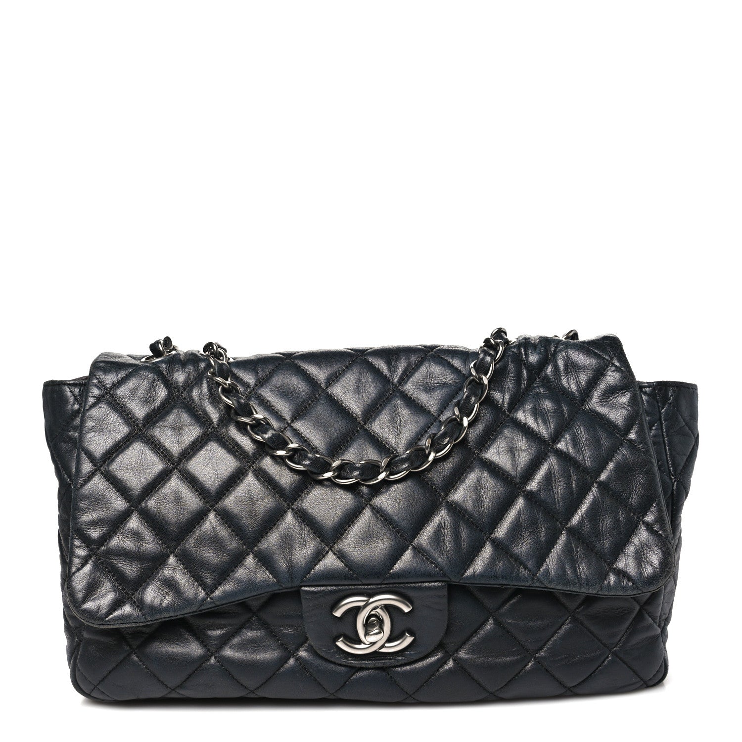 Chanel Lambskin Quilted Jumbo Single Flap Black 1 of 13