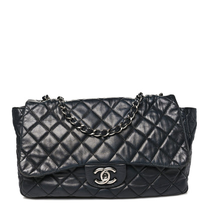 Chanel Lambskin Quilted Jumbo Single Flap Black 1 of 13