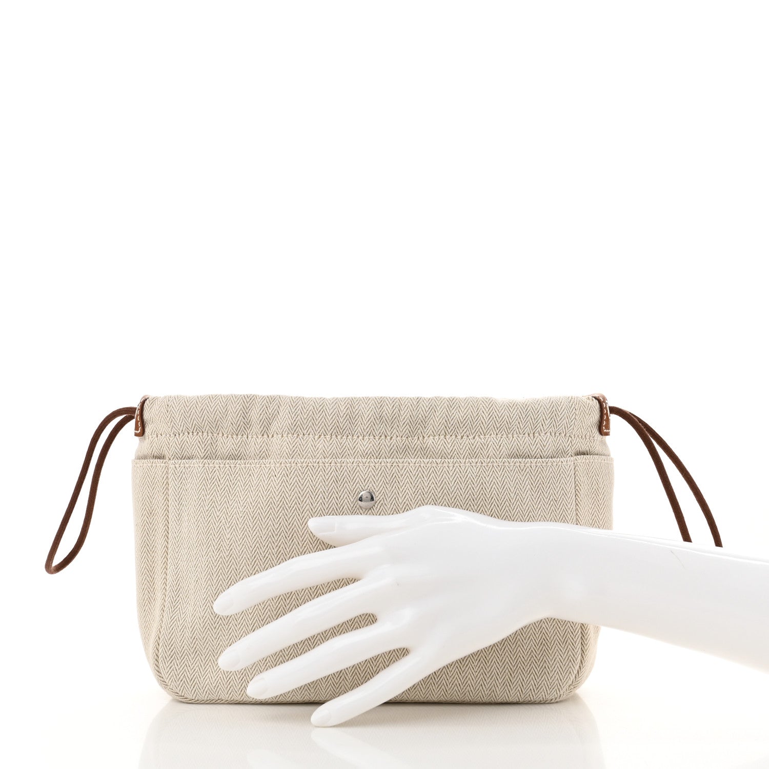 Hermes Canvas Barenia Fourbi 20 PM Pouch Naturel Fauve 2 of 10
