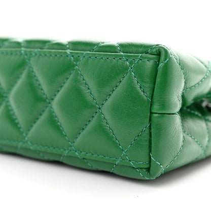 Chanel Shiny Aged Calfskin Quilted Nano Kelly Shopper Green 9 of 10