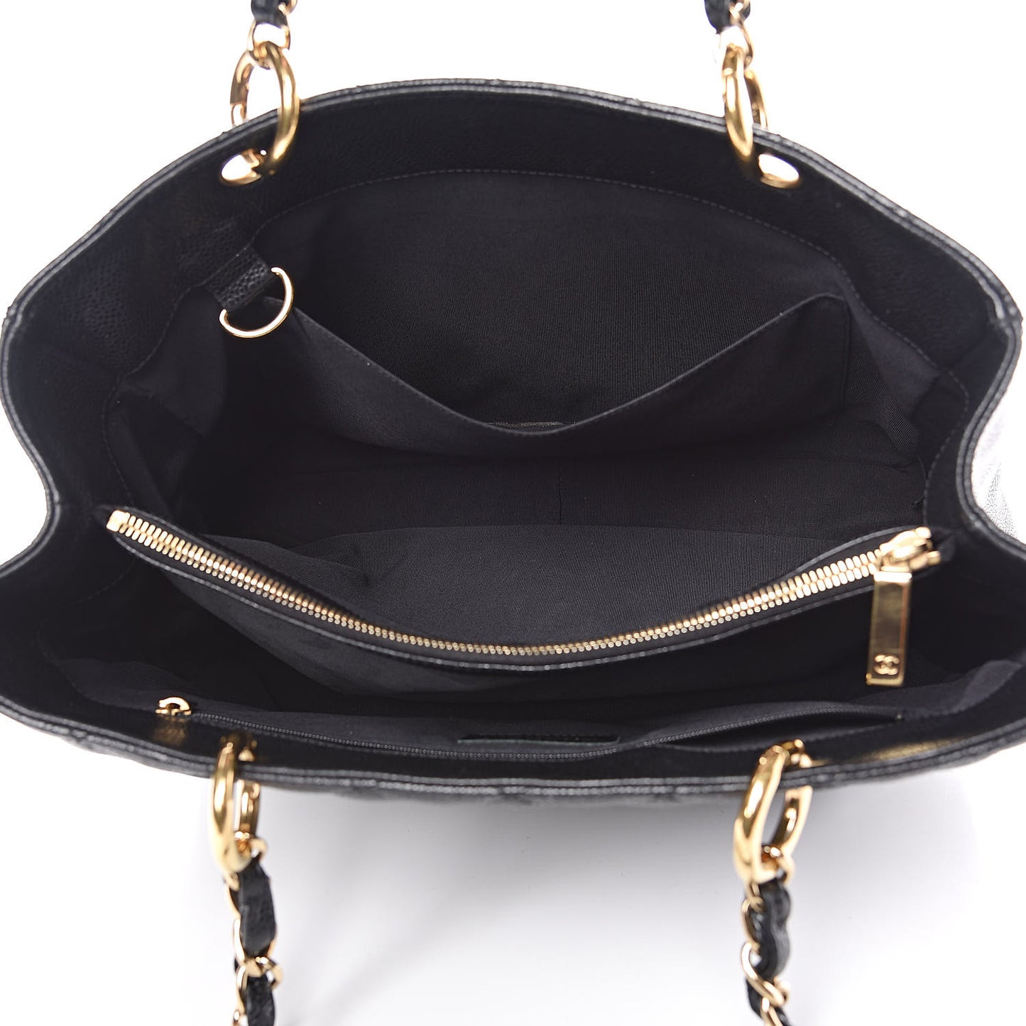 Caviar Quilted Grand Shopping Tote GST Black