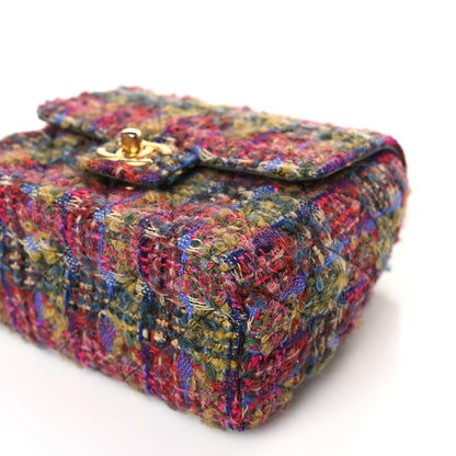 Chanel Tweed Quilted Mini Square Flap Multicolor 9 of 9