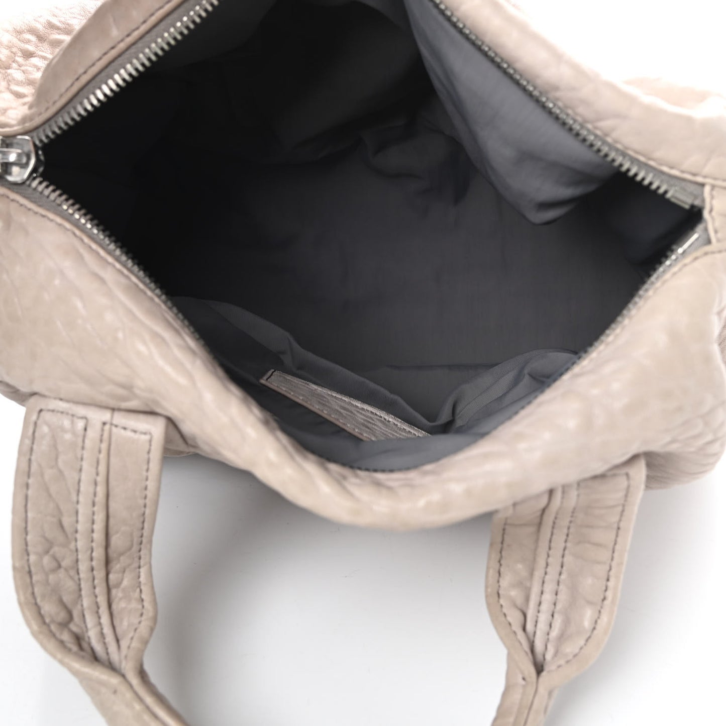 Pebbled Lambskin Rocco Duffel Grey