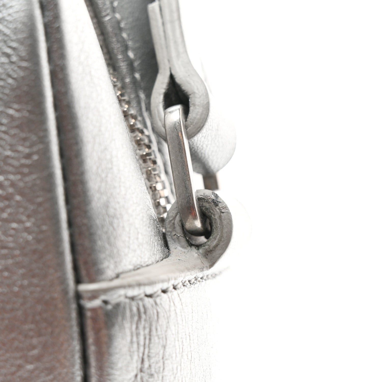 Saint Laurent Metallic Calfskin Monogram Small Lou Camera Bag Silver 10 of 10