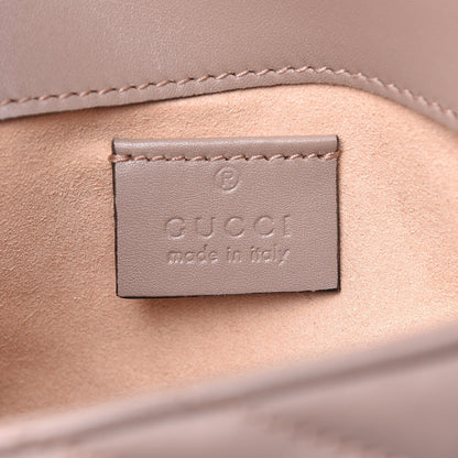 Gucci Calfskin Matelasse Super Mini GG Marmont Shoulder Bag Porcelain Rose 6 of 12