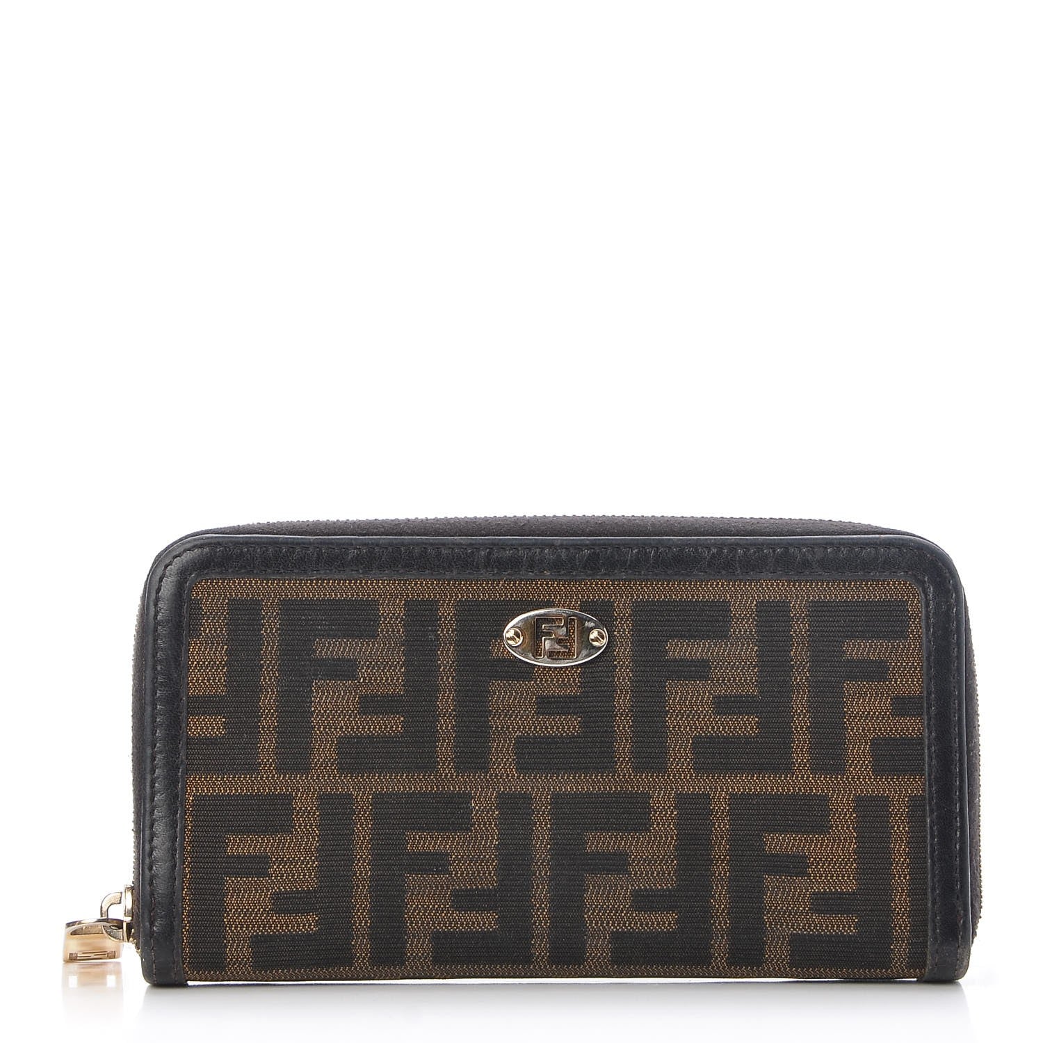 Fendi Zucca Zip Around Wallet Tobacco 1 of 19