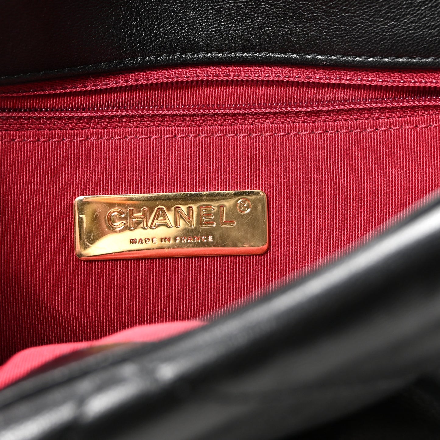 Goatskin Quilted Large Chanel 19 Flap Black