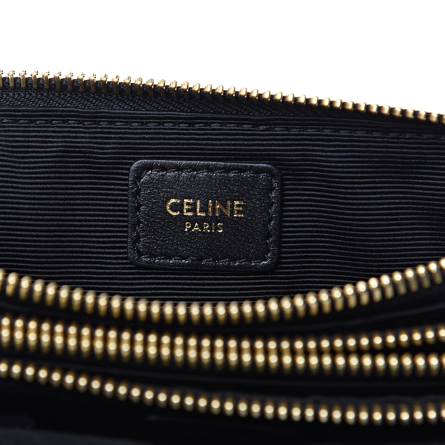 Celine Sequin Small Trio Crossbody Bag Black 7 of 10
