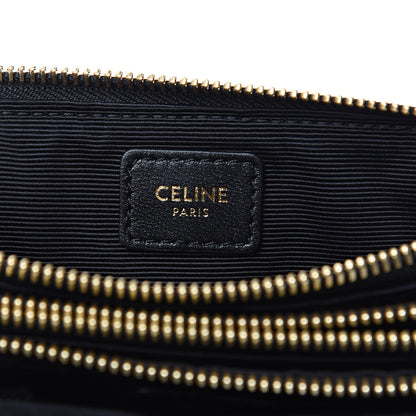 Celine Sequin Small Trio Crossbody Bag Black 7 of 10