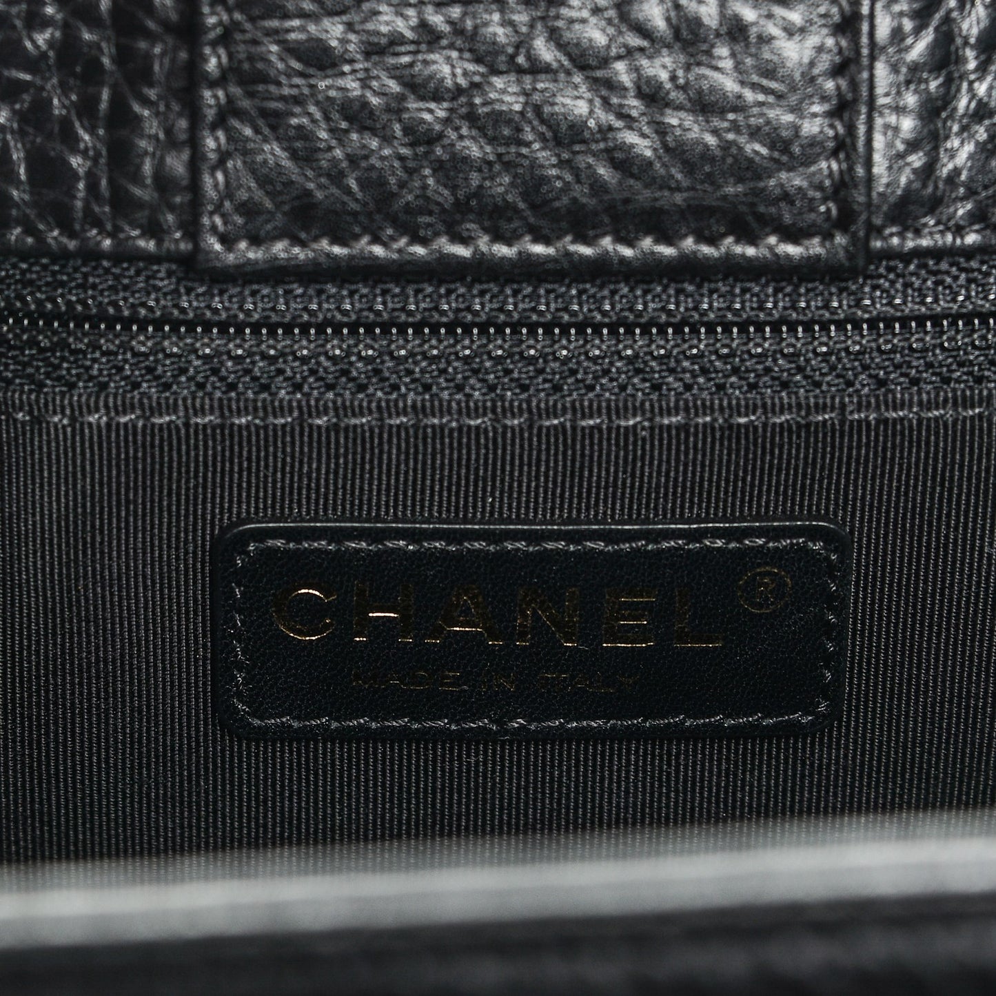 Calfskin Cerf Executive Shopper Tote Black