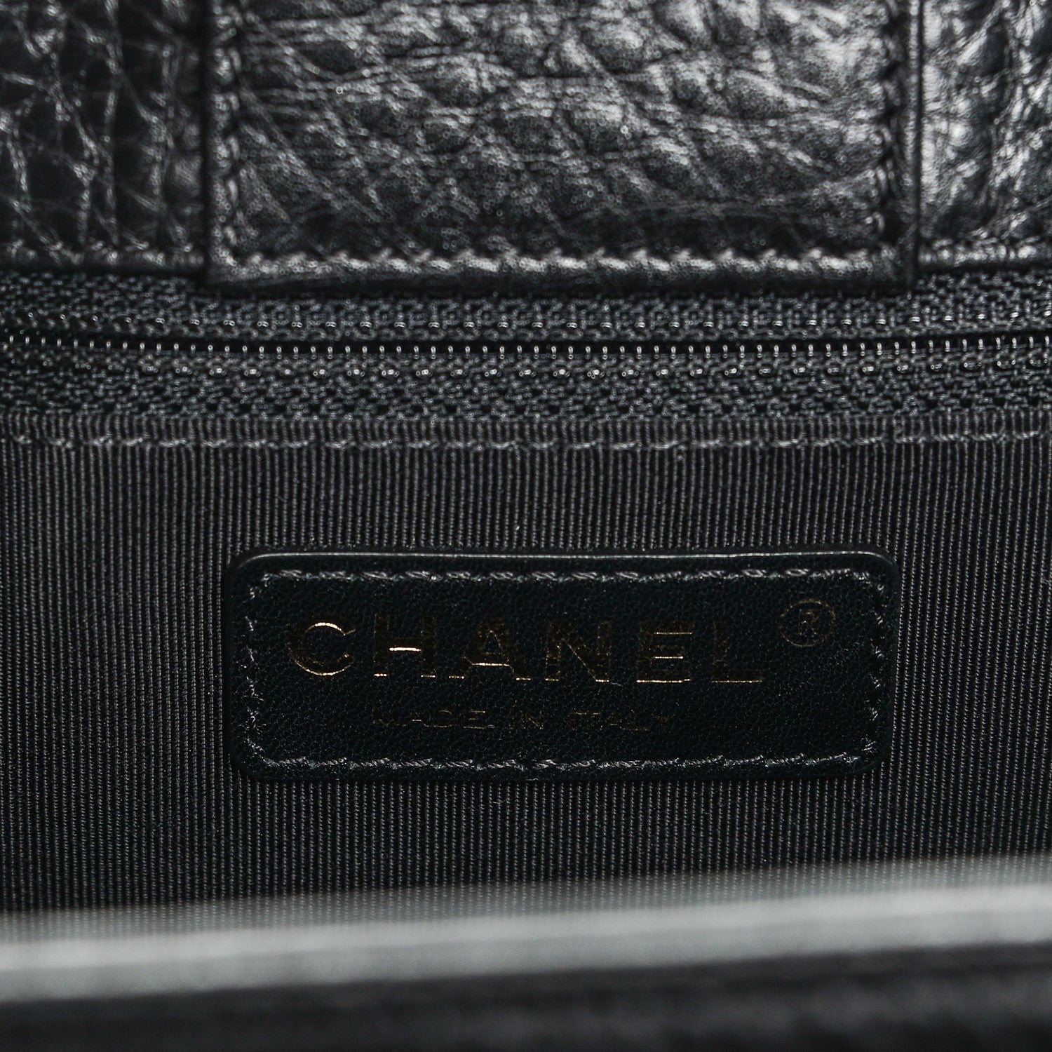 Chanel Calfskin Cerf Executive Shopper Tote Black 6 of 7