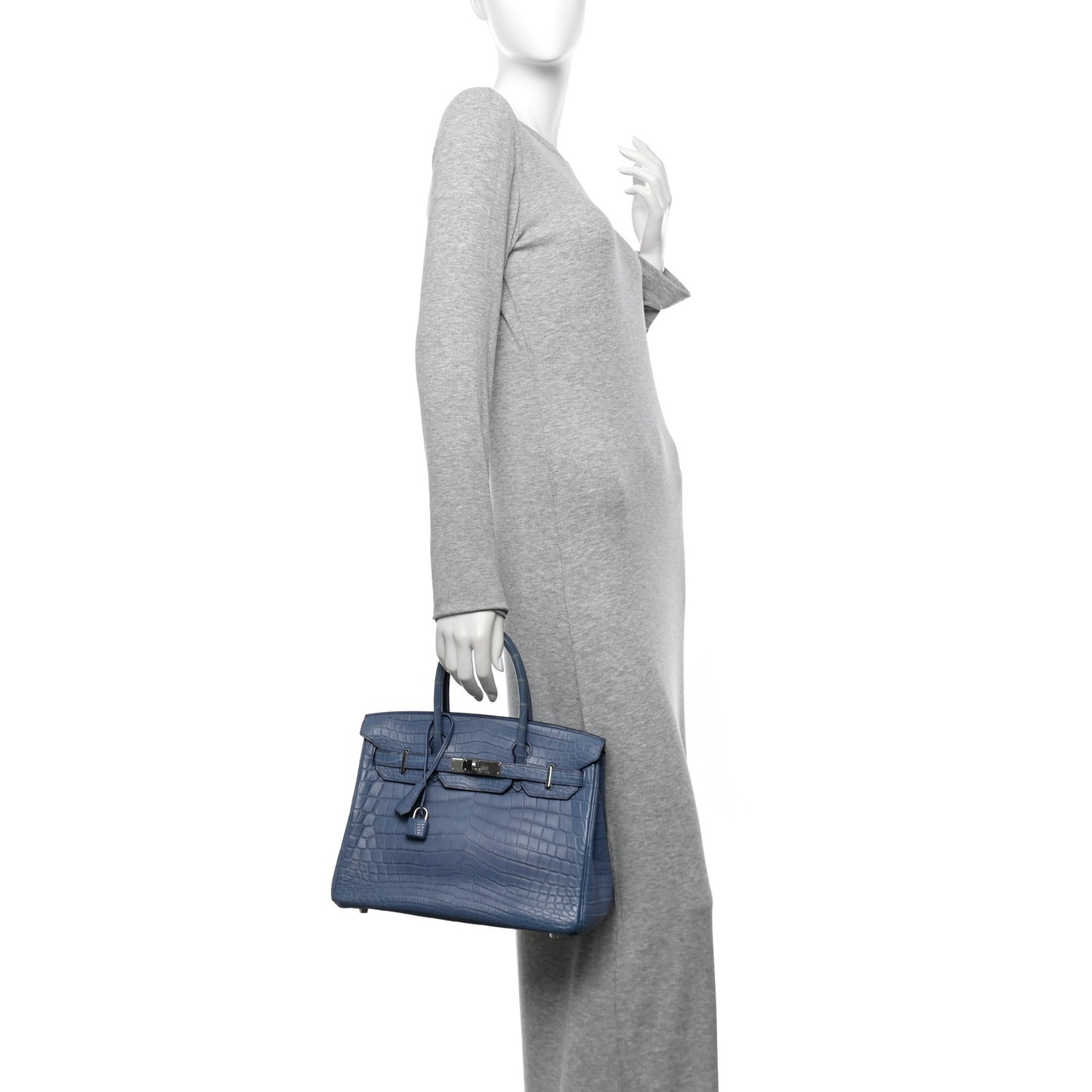 Matte Niloticus Crocodile Birkin 30 Bleu Ciel