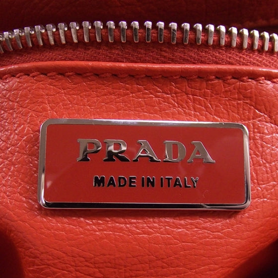 Prada Crocodile Embossed Frame Pink Orange 9 of 12