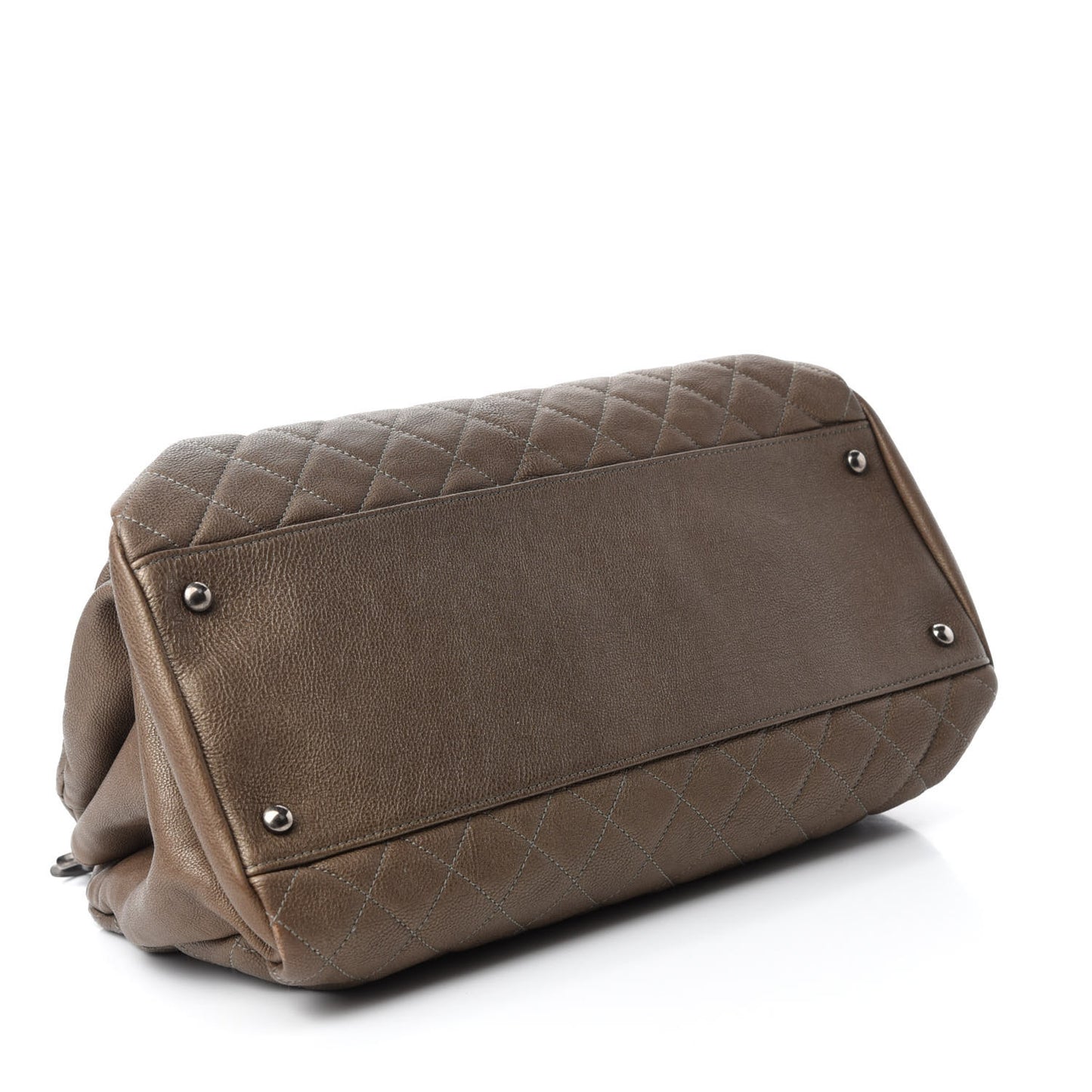 Calfskin Large Just Mademoiselle Bowling Bag Beige