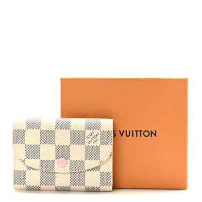Louis Vuitton Damier Azur Rosalie Coin Purse Rose Ballerine 7 of 7