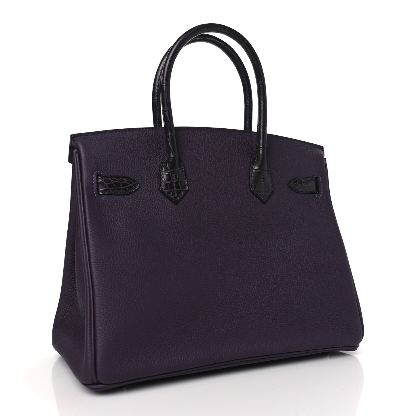 Togo Matte Alligator Birkin Touch 30 Raisin Prunoir