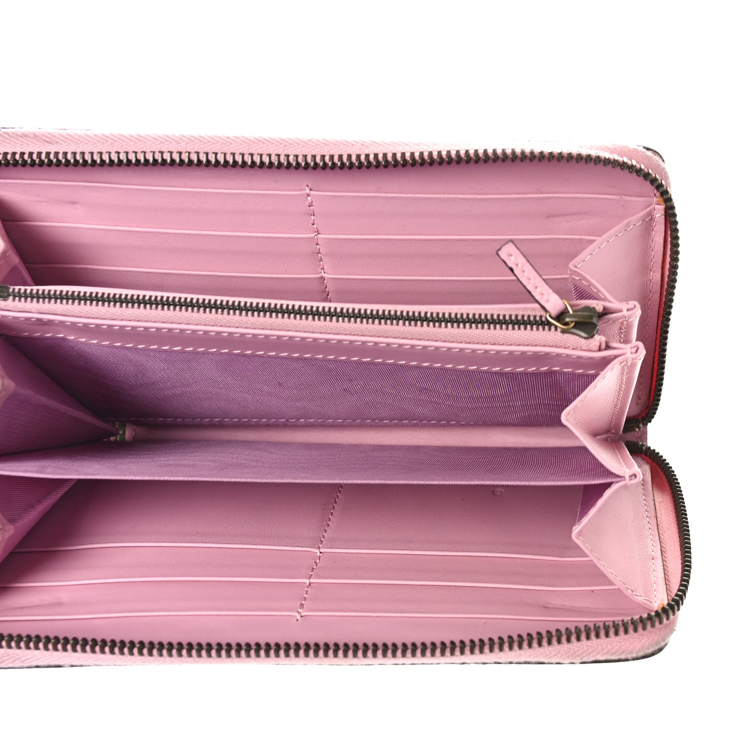 Gucci GG Supreme Monogram Strawberry Zip Around Wallet Light Pink 5 of 15