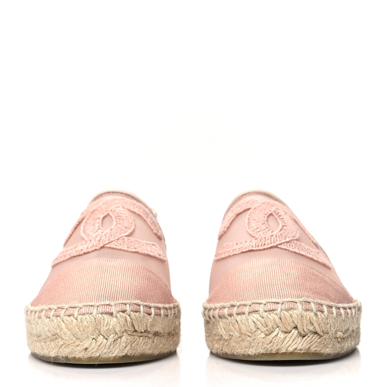Chanel Mesh Grosgrain CC Espadrilles 39 Pink 2 of 9